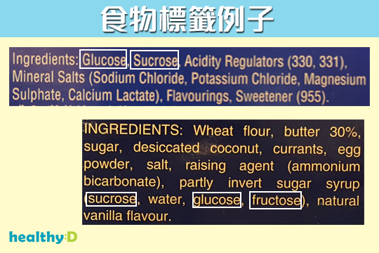 食物標籤例子