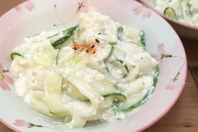 【有片】有營食譜：豆腐醬青瓜寬片沙律