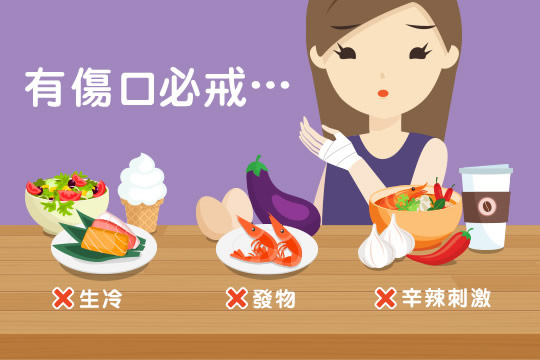 第2位：傷口發炎 | 手術後飲食要小心！中醫：有傷口必須戒口的3類食物 (累計瀏覽量：657,635)