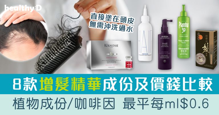 生髮精華推薦 | 使用防脫髮洗頭水不見效？8款育髮/增髮/活髮精華產品成份及價錢比較