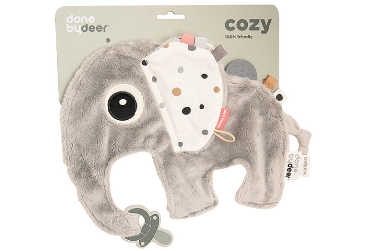 消委會安撫奶嘴夾報告｜「done by deer」大象波點耳朵安撫巾（灰色）