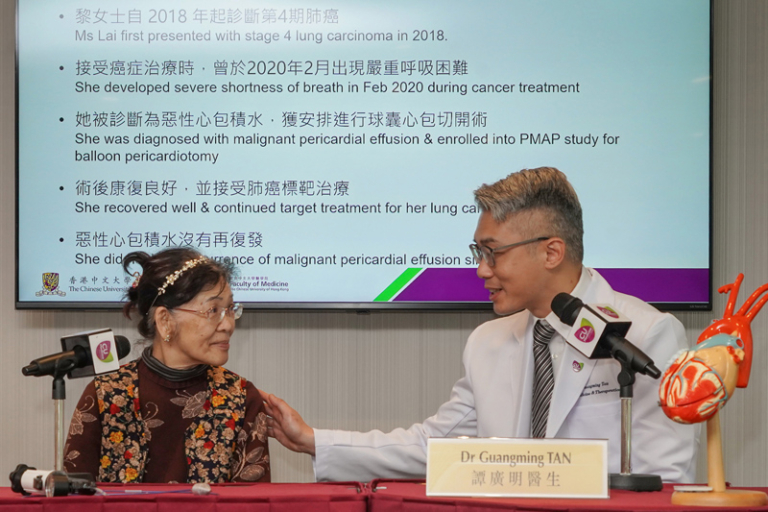 中大臨床研究｜球囊心包切開術大減惡性心包積水復發及心包填塞風險 術後復發率大減8成