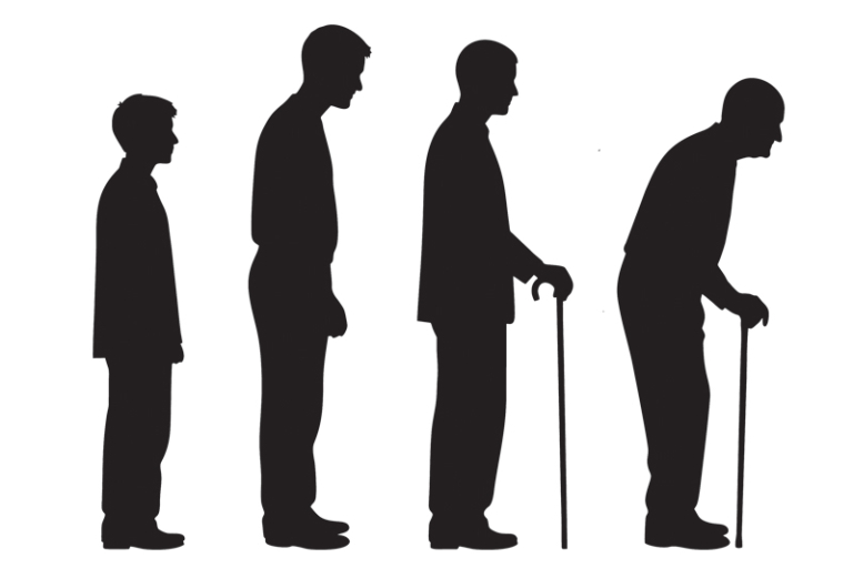姿態變化是正常的老化現象。一般而言，八十至九十歲時最為明顯。可是，都市人工作忙、生活緊張、精神壓力大，而且忽略適量運動，久而久之「老態」提早浮現。