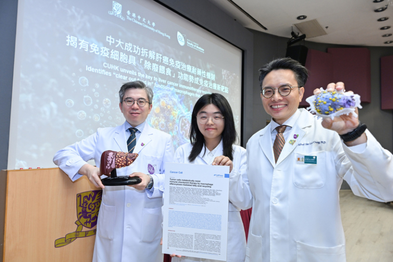 中大再次成功拆解肝癌耐藥性機制 揭示巨噬細胞「除廢餵食」新功能 有望成為新用藥靶點