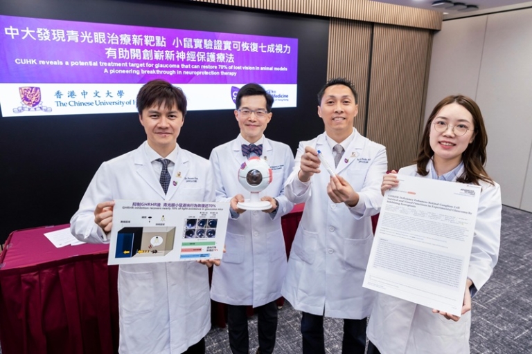 中大發現青光眼治療新靶點 小鼠實驗證實可恢復七成視力
