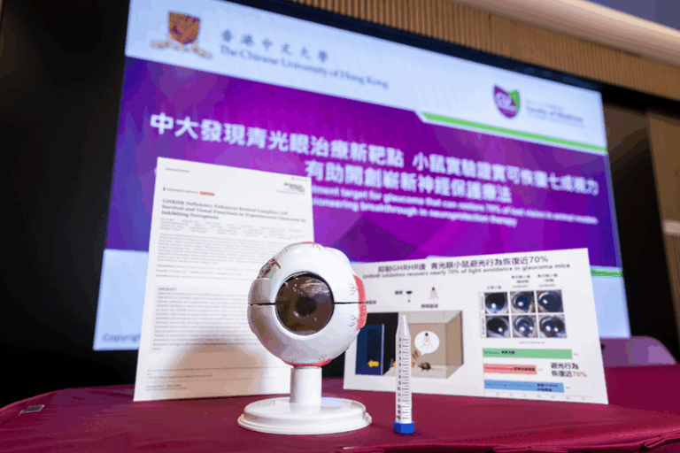 中大發現青光眼治療新靶點 小鼠實驗證實可恢復七成視力