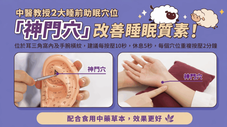 中醫教授2大睡前助眠穴位 改善睡眠質素
