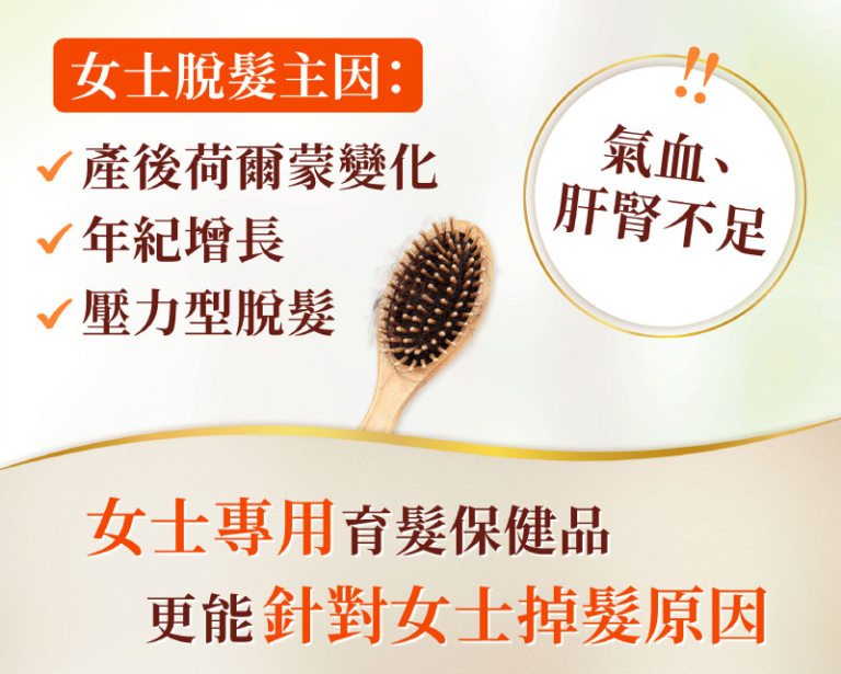 防掉髮保健品分性別更有效？即睇3個真實個案及中醫分析：選女士專用天然配方 逆轉秀髮更豐盈年輕